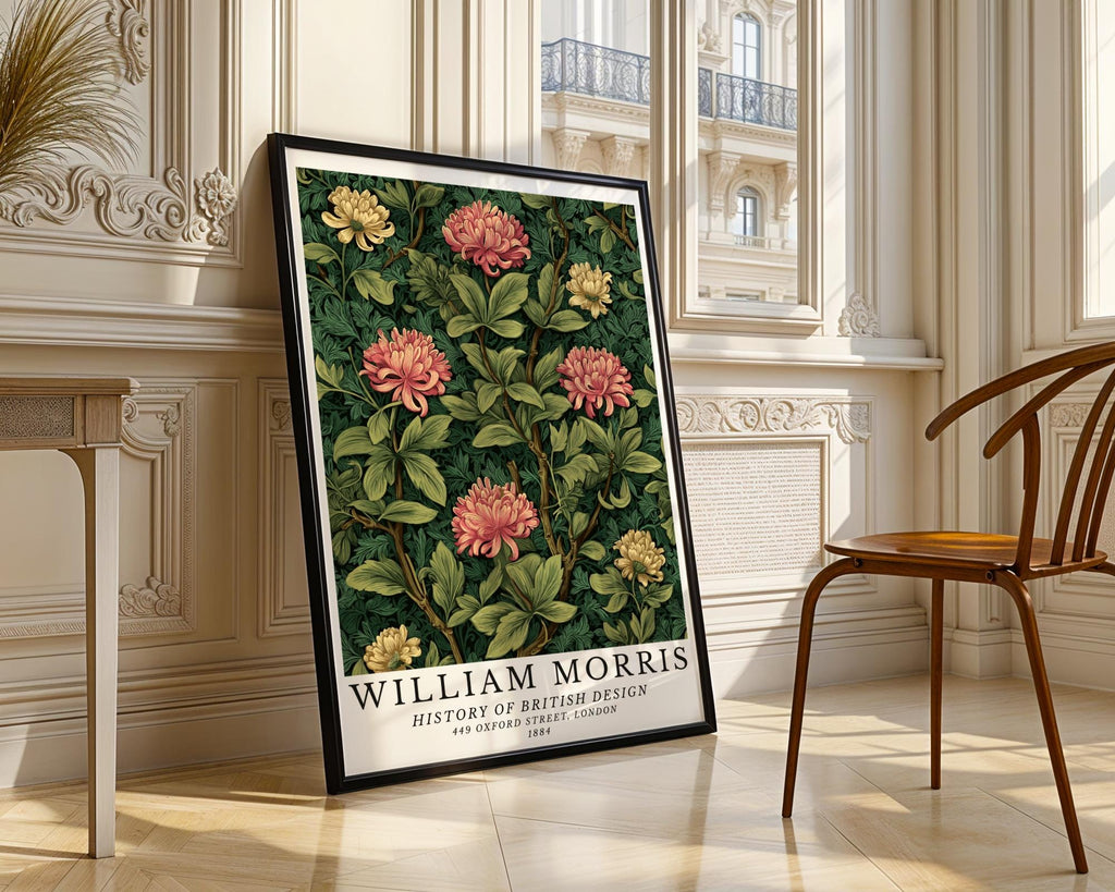 William Morris Print Chrysanthemum  • Arts & Crafts Botanical Poster wall art print, modern home decor, unframed artwork by Nomad & Nest