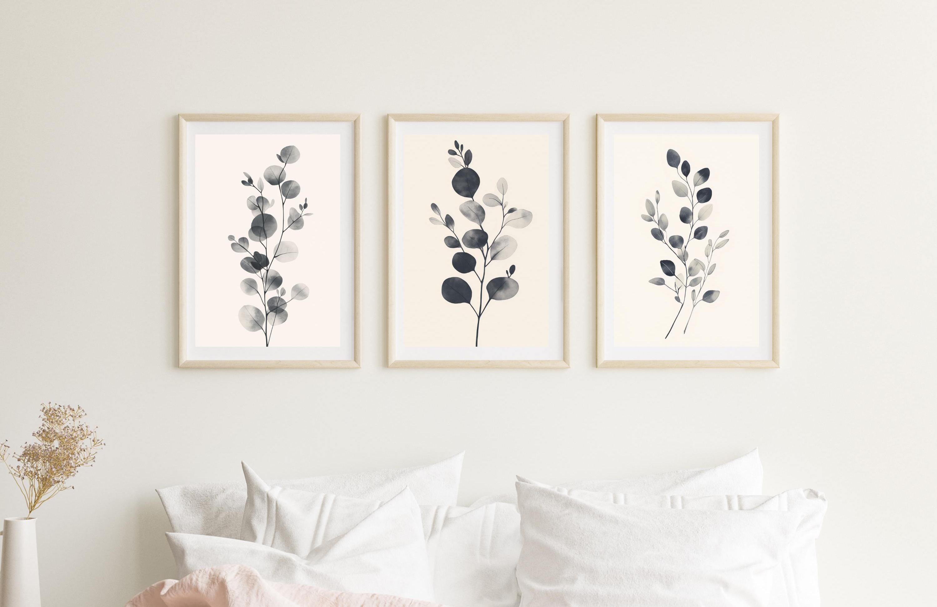 Eucalyptus Line Art Print Set | Modern Botanical Wall Decor wall art print, modern home decor, unframed artwork by Nomad & Nest
