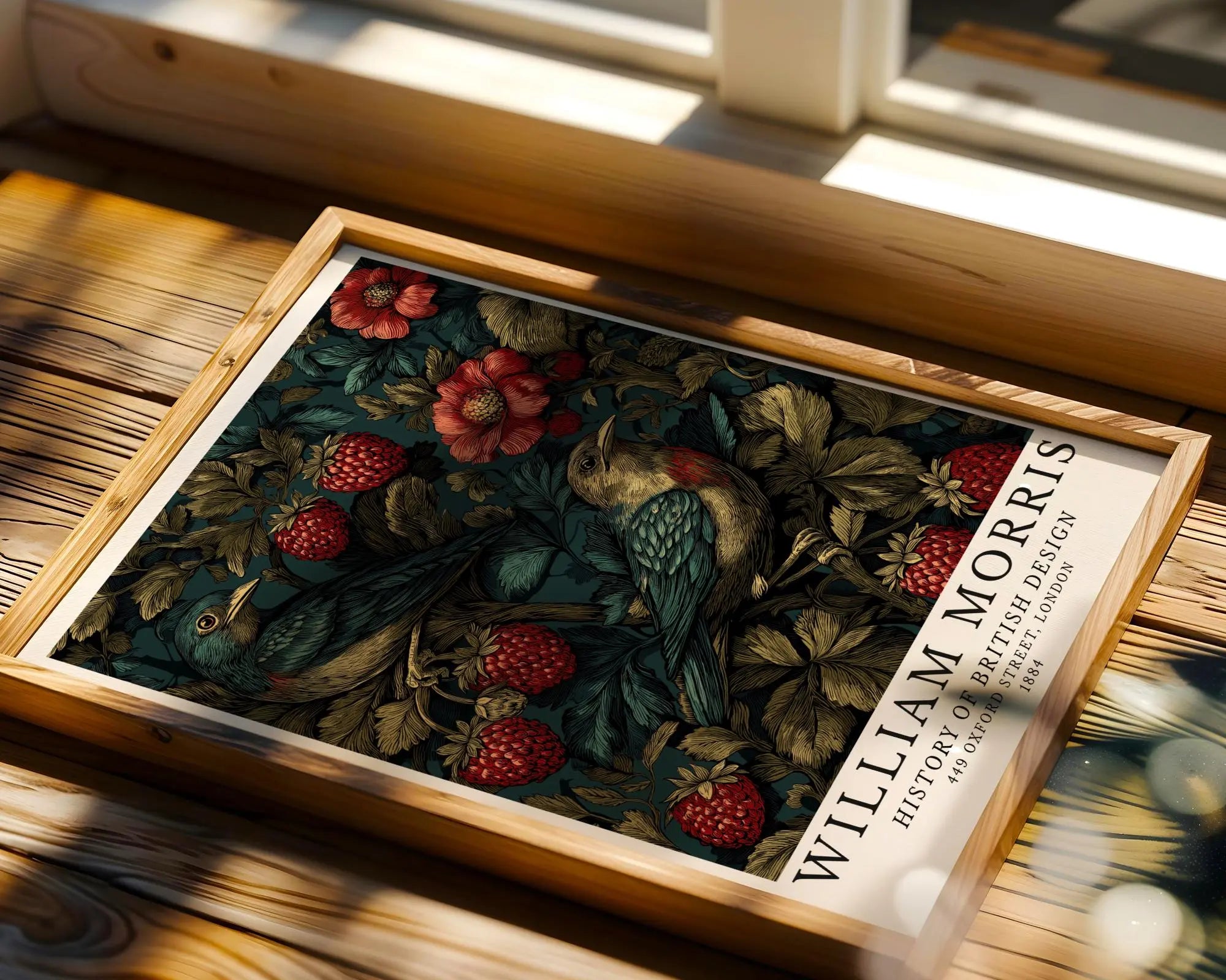 William Morris Print Bird & Berry  • Vintage Floral Wall Art wall art print, modern home decor, unframed artwork by Nomad & Nest