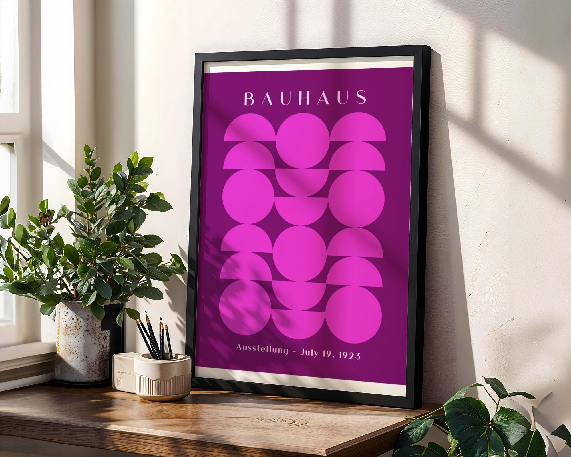 Bauhaus Poster Geometric Art Print | Mid-Century Modern wall art print, modern home decor, unframed artwork by Nomad & Nest