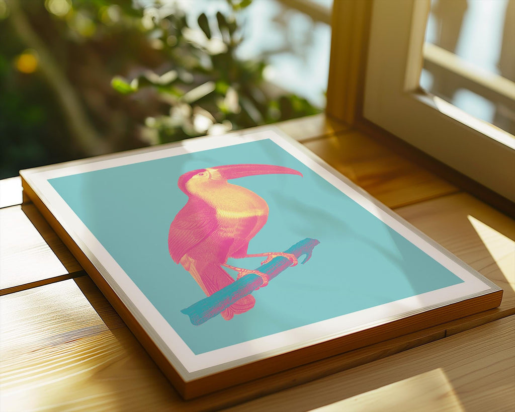 Colorful Toucan Print | Exotic Bird Wall Art, Tropical Decor wall art print, modern home decor, unframed artwork by Nomad & Nest