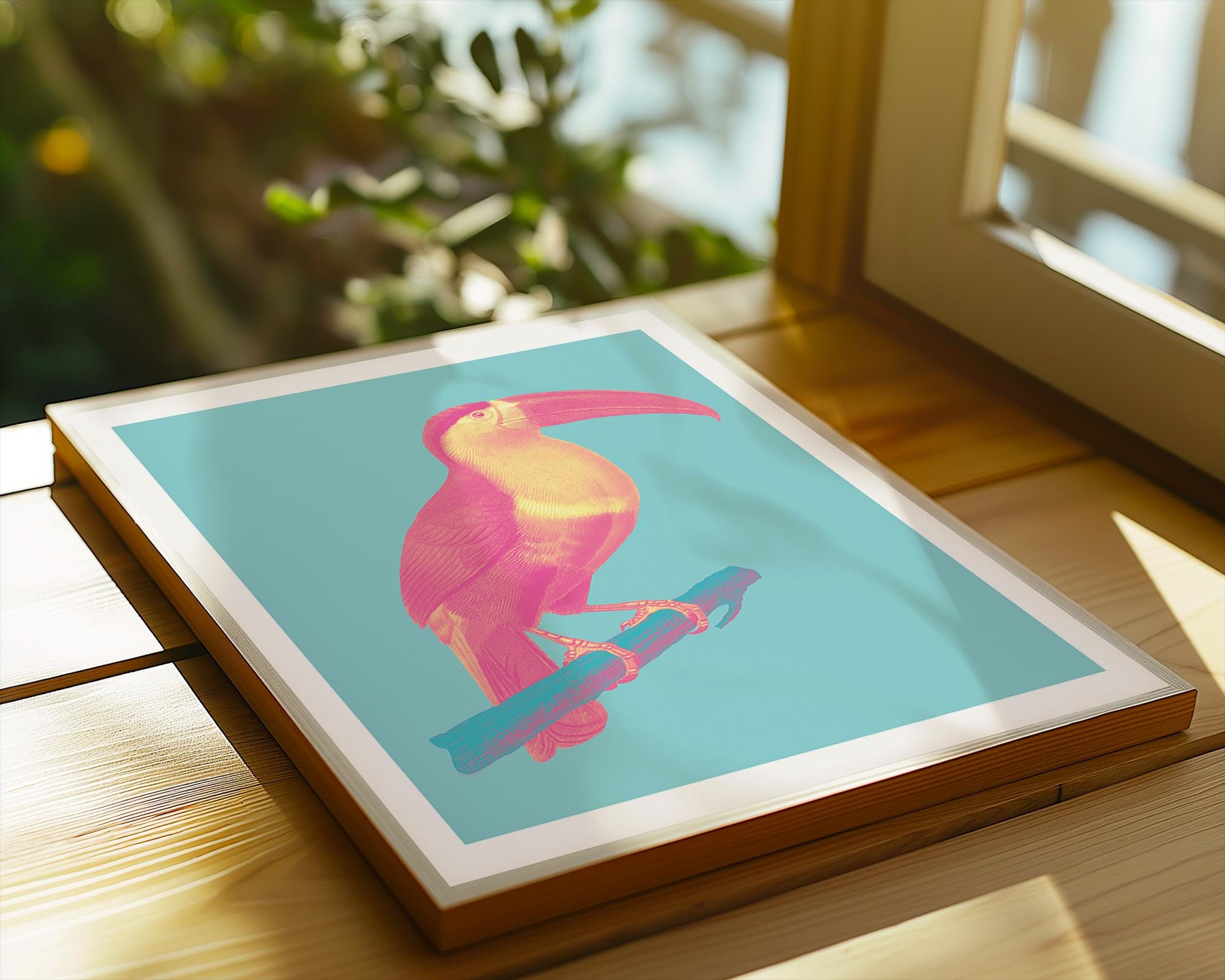 Colorful Toucan Print | Exotic Bird Wall Art, Tropical Decor wall art print, modern home decor, unframed artwork by Nomad & Nest