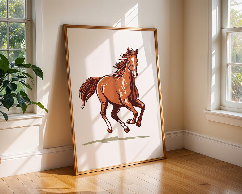 Elegant Horse Art Print | Farmhouse Wall Decor wall art print, modern home decor, unframed artwork by Nomad & Nest