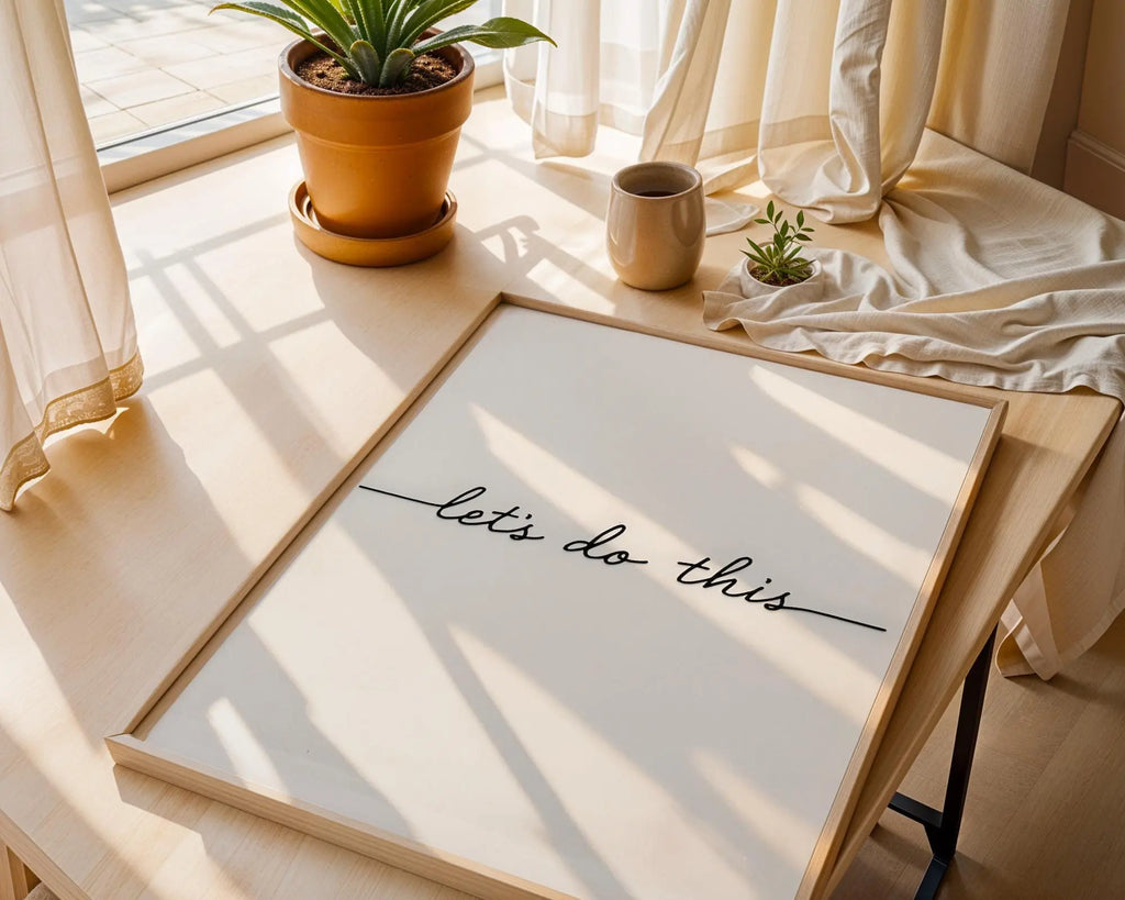Let's Do This Print | Minimalist Script, Motivational Wall Art wall art print, modern home decor, unframed artwork by Nomad & Nest