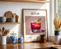 Negroni Cocktail Art Print | Minimalist Bar Cart Poster wall art print, modern home decor, unframed artwork by Nomad & Nest