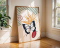 Butterfly Botanical Art Print | Vintage Tropical Insect Poster wall art print, modern home decor, unframed artwork by Nomad & Nest