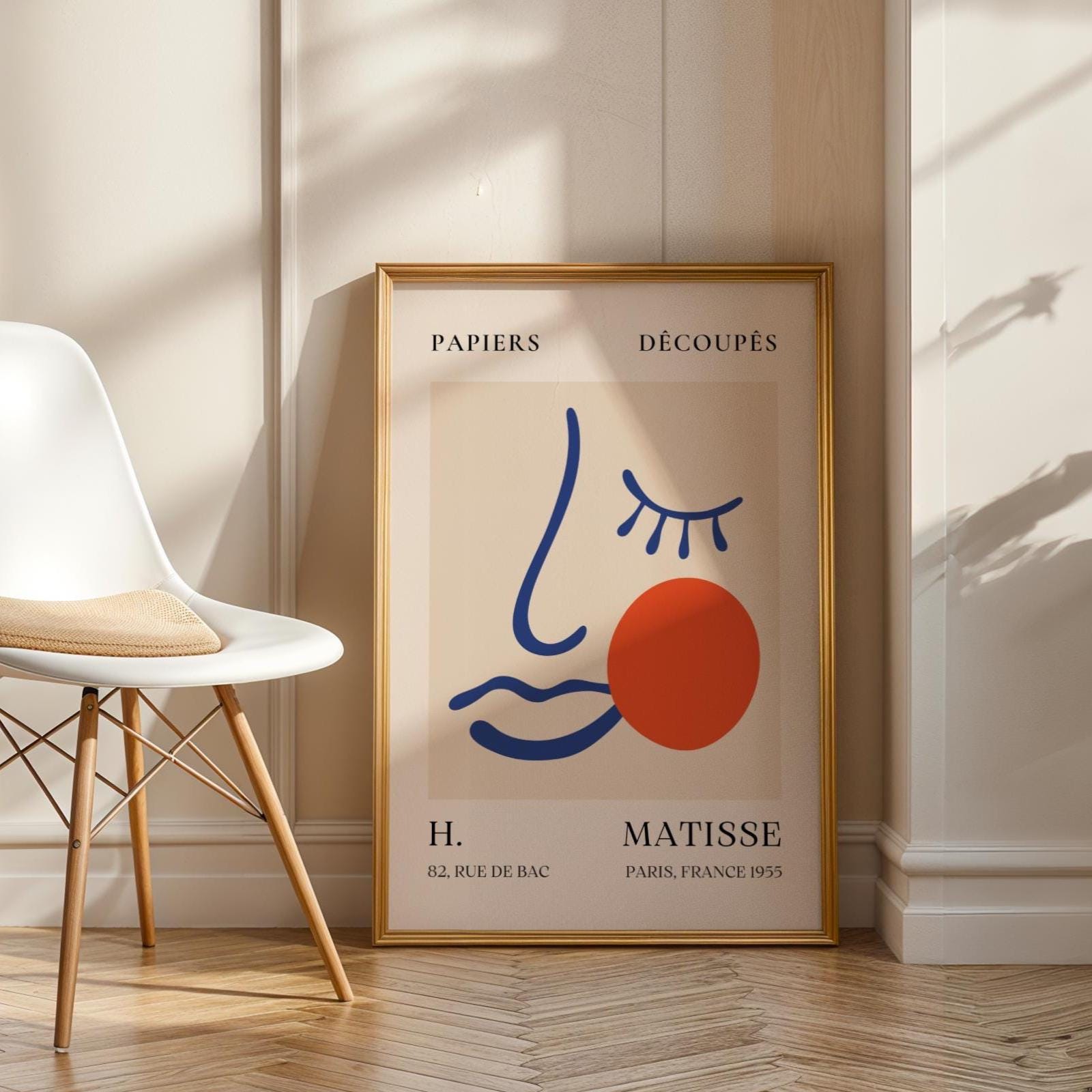 Henri Matisse Print | Style Abstract Face  | Bold Parisian Wall Art wall art print, modern home decor, unframed artwork by Nomad & Nest