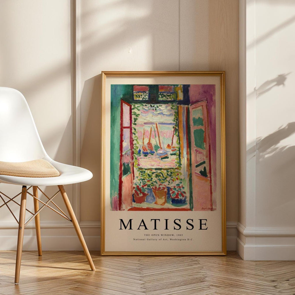 Henri Matisse Print | 'The Open Window' Art | Fauvist Interior Landscape wall art print, modern home decor, unframed artwork by Nomad & Nest