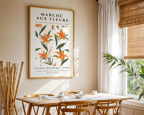 Botanical Lily Art Print | French Floral Cottage Decor wall art print, modern home decor, unframed artwork by Nomad & Nest