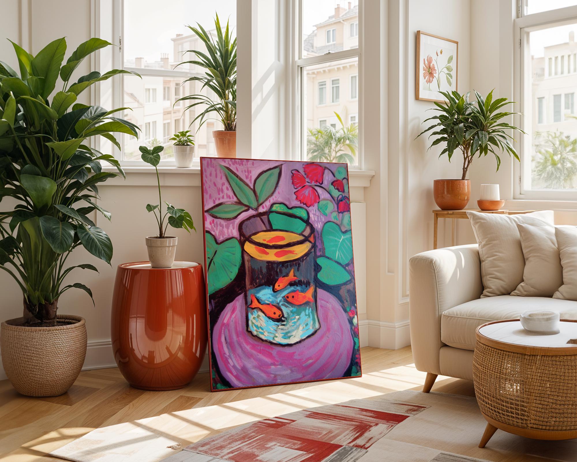 Henri Matisse Print | Goldfish Bowl  | Fauvist Still Life Poster wall art print, modern home decor, unframed artwork by Nomad & Nest