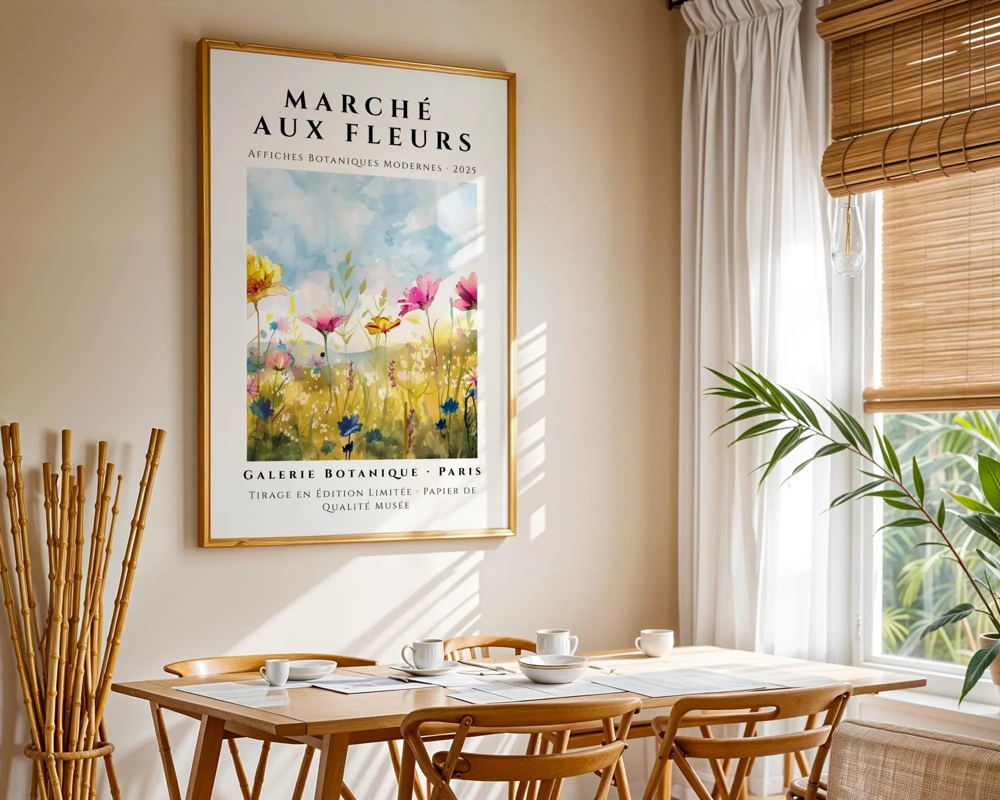 Wildflower Botanical Print | French Country Cottage Decor wall art print, modern home decor, unframed artwork by Nomad & Nest