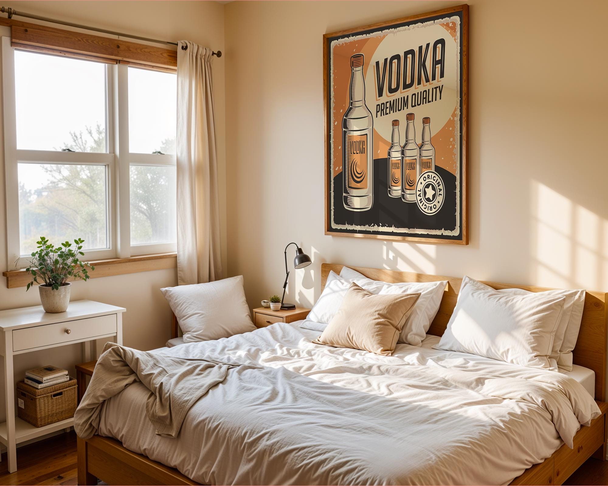 Retro Vodka Advertising Poster | Mid-Century Bar Art Print wall art print, modern home decor, unframed artwork by Nomad & Nest