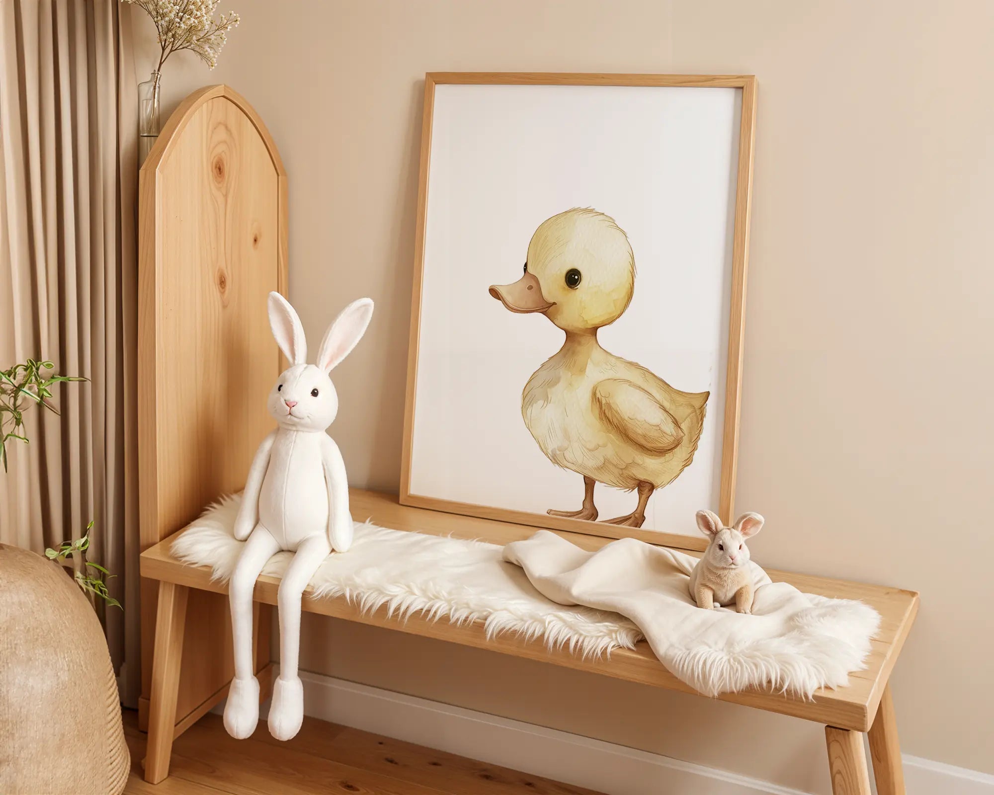 Playroom Ideas | Duckling Nursery Wall Art | Farm Animal Baby Print wall art print, modern home decor, unframed artwork by Nomad & Nest