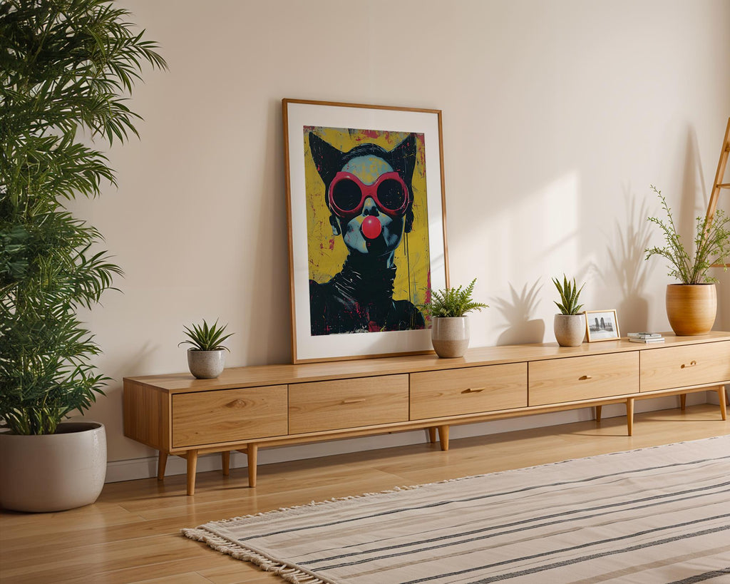 Modern Pop Art | Catwoman  Print | Bold Urban Graffiti  Decor wall art print, modern home decor, unframed artwork by Nomad & Nest