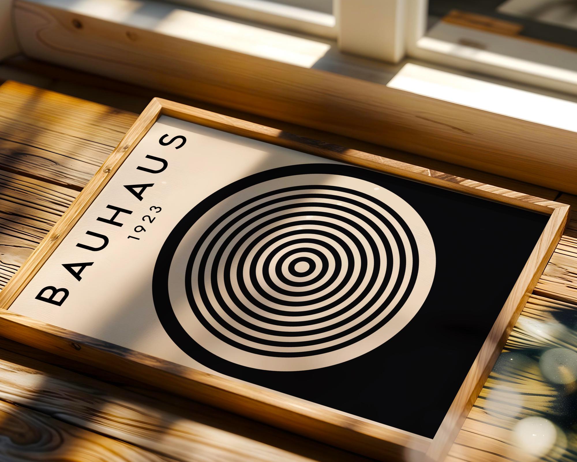 Bauhaus Poster Circle Art Print | Mid-Century Modern Geometric wall art print, modern home decor, unframed artwork by Nomad & Nest