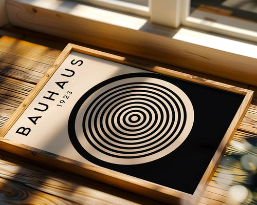 Bauhaus Poster Circle Art Print | Mid-Century Modern Geometric wall art print, modern home decor, unframed artwork by Nomad & Nest