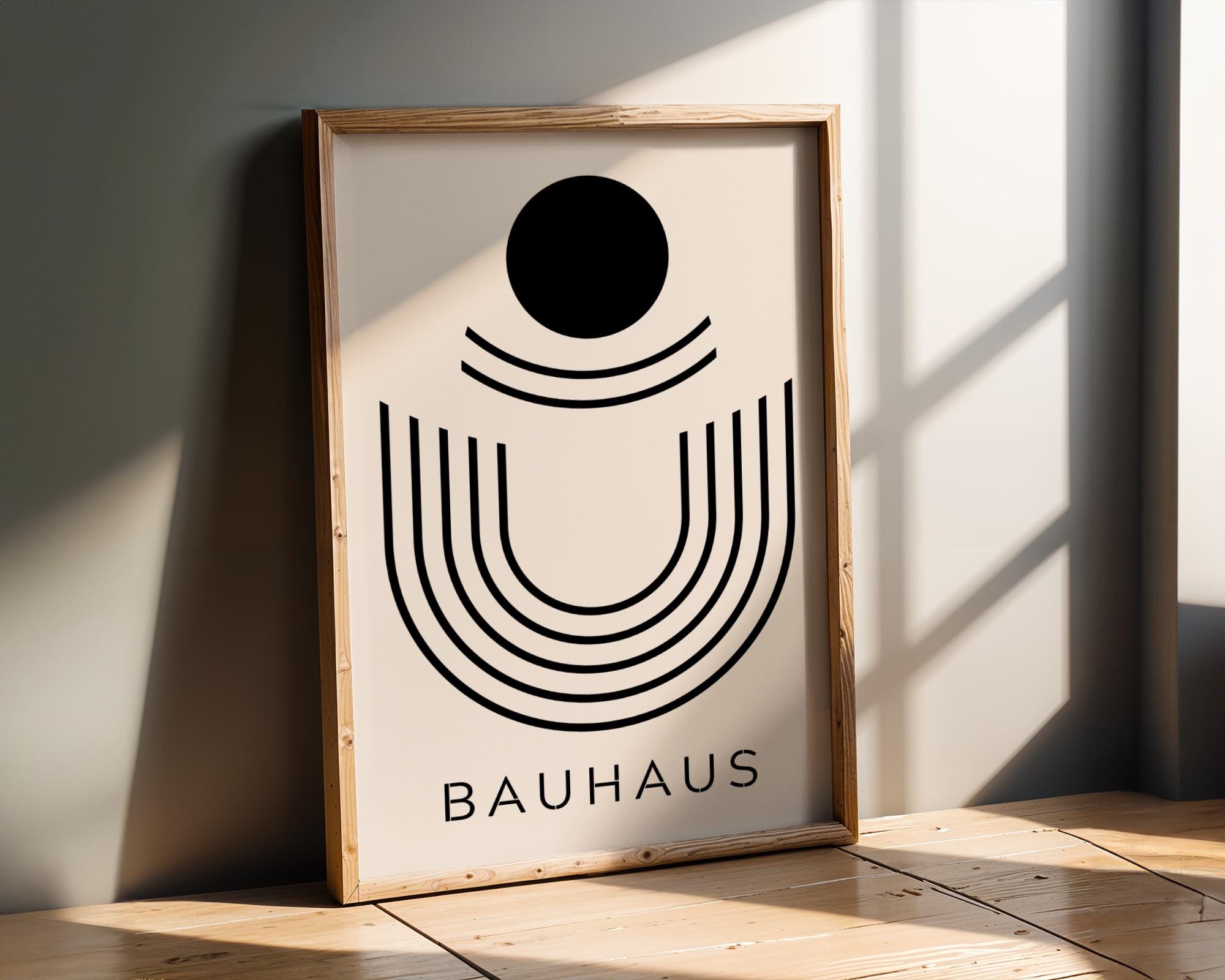 Bauhaus Poster Art Print | Abstract Circle Geometric wall art print, modern home decor, unframed artwork by Nomad & Nest