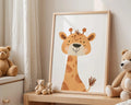 Playroom Ideas | Happy Giraffe Nursery Wall Art | Safari Animal Baby Print wall art print, modern home decor, unframed artwork by Nomad & Nest