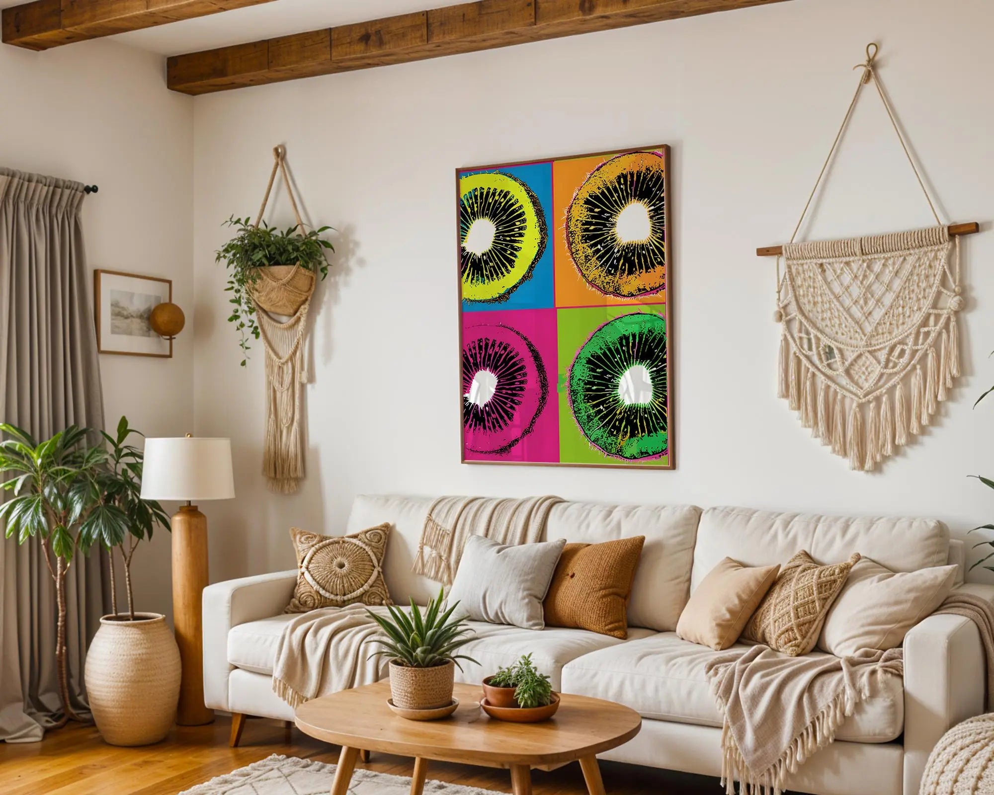 Modern Pop Art | Kiwi Fruit Print | Warhol Inspired Kitchen Decor wall art print, modern home decor, unframed artwork by Nomad & Nest
