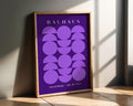 Bauhaus Poster Geometric Art Print | Mid-Century Modern Purple wall art print, modern home decor, unframed artwork by Nomad & Nest