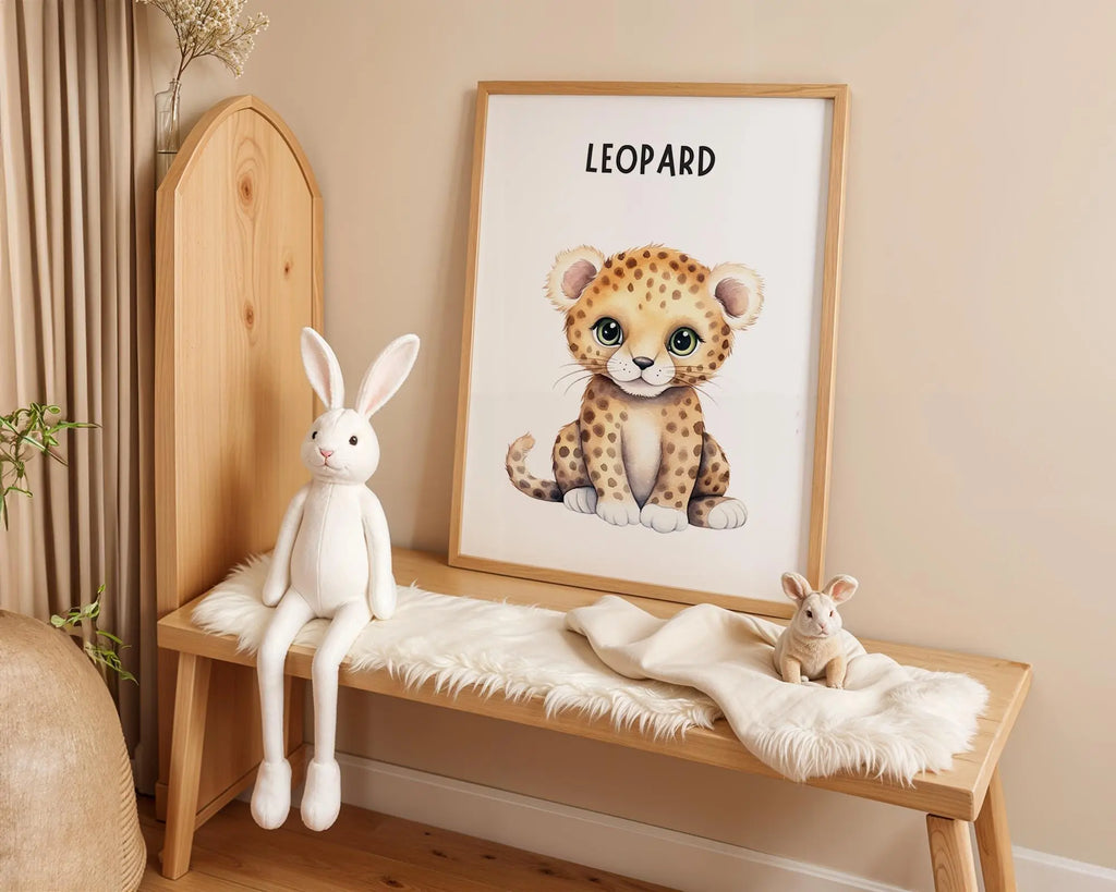 Playroom Ideas | Leopard Wall Art Prints for Kids, Nursery Decor, Safari Animals wall art print, modern home decor, unframed artwork by Nomad & Nest