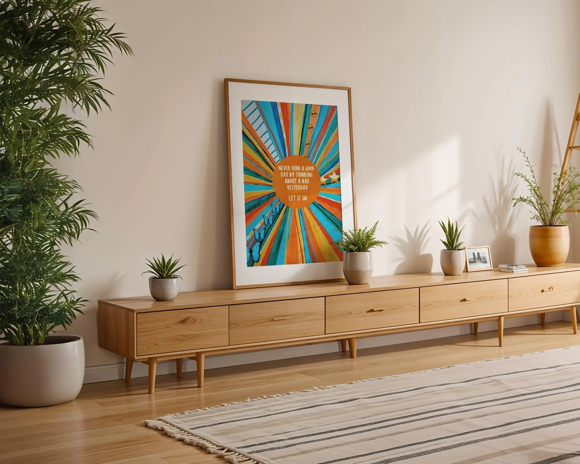 Modern Pop Art | Sunshine Butterfly Inspirational Quote  Print | Positive  Decor wall art print, modern home decor, unframed artwork by Nomad & Nest