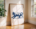 Dark Blue Siamese Cat Print, Modern Minimalist Wall Art wall art print, modern home decor, unframed artwork by Nomad & Nest