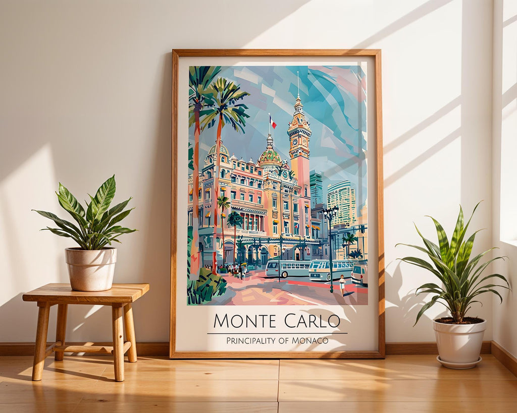 Monte Carlo Art Print | French Riviera Travel Poster wall art print, modern home decor, unframed artwork by Nomad & Nest