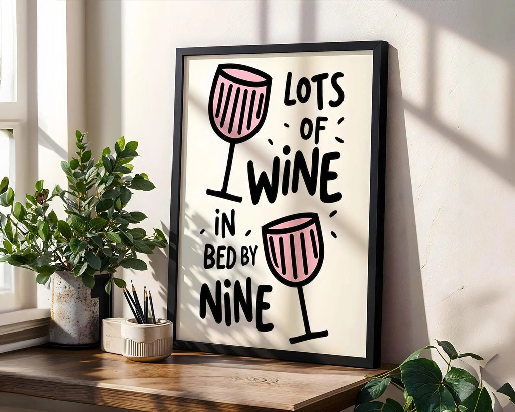 Funny Wine Quote Print | Home Bar Decor Wall Art wall art print, modern home decor, unframed artwork by Nomad & Nest