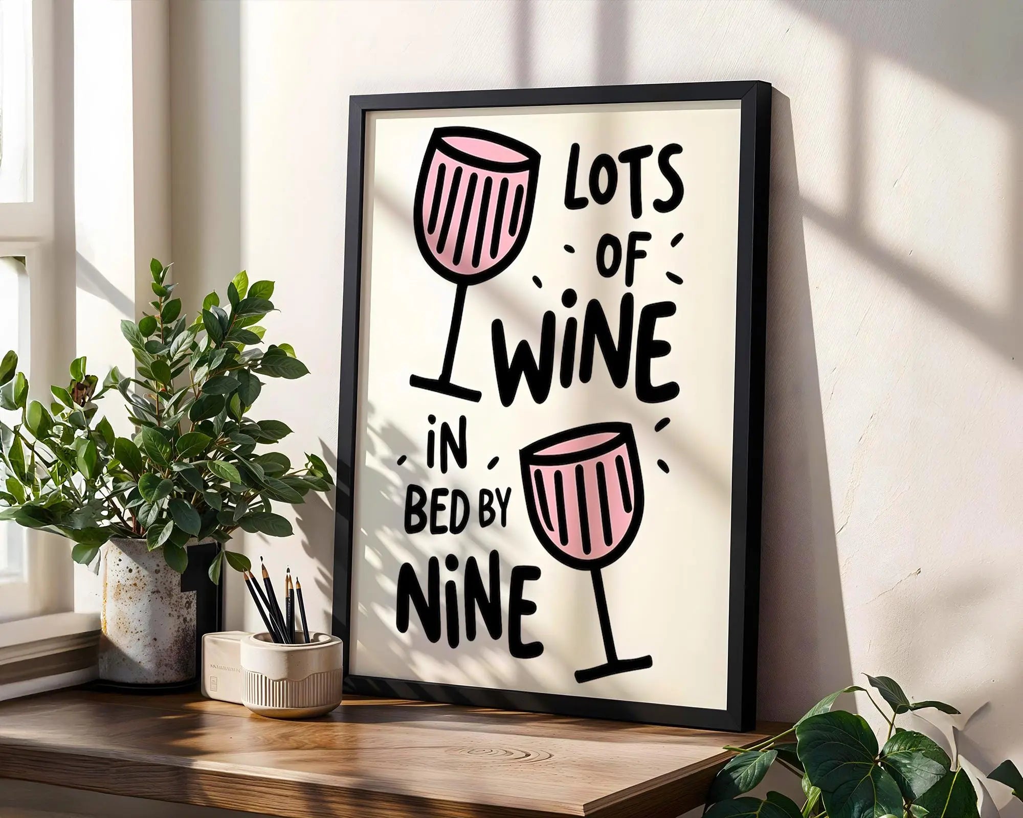 Funny Wine Quote Print | Home Bar Decor Wall Art wall art print, modern home decor, unframed artwork by Nomad & Nest