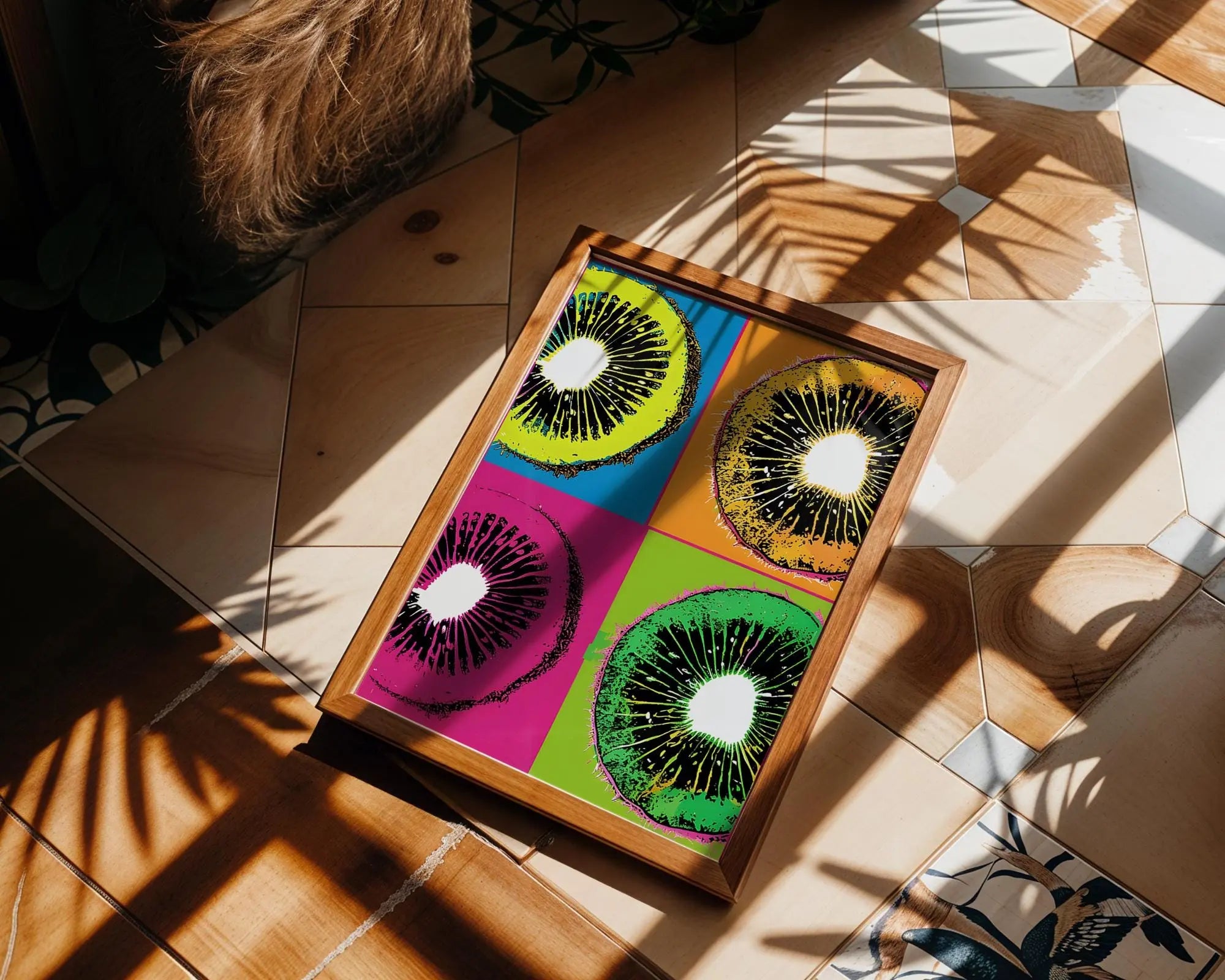 Modern Pop Art | Kiwi Fruit Print | Warhol Inspired Kitchen Decor wall art print, modern home decor, unframed artwork by Nomad & Nest