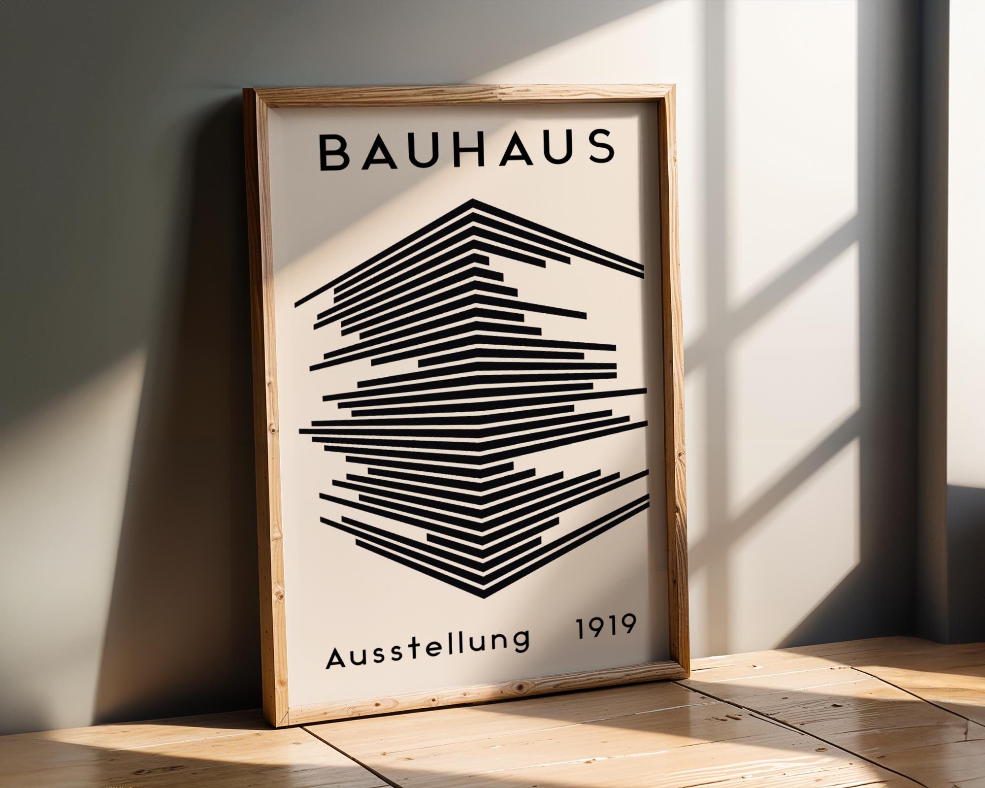 Bauhaus Poster Exhibition Art Print | Black and White Geometric Wall Decor wall art print, modern home decor, unframed artwork by Nomad & Nest