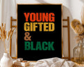 Positive Emotion | Young Gifted And Black Wall Art | Bold Cultural Typography | Empowerment Poster wall art print, modern home decor, unframed artwork by Nomad & Nest