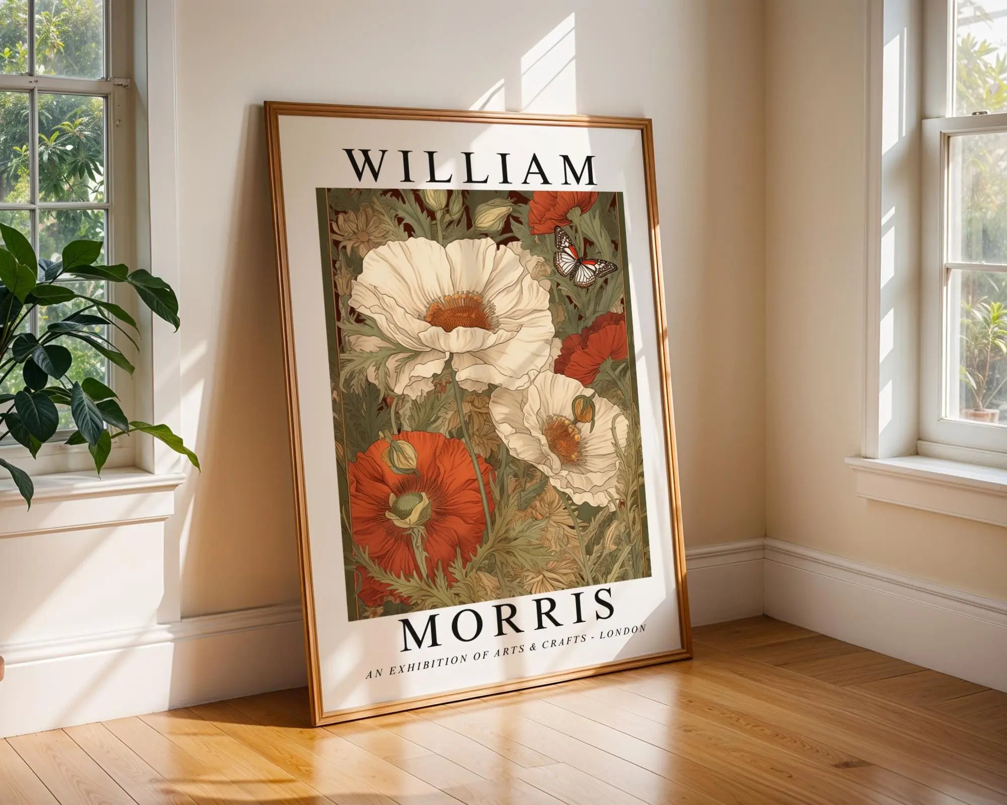 William Morris Print Poppy  | Vintage Botanical Art Poster wall art print, modern home decor, unframed artwork by Nomad & Nest