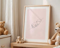 Playroom Ideas | Parent Pink Baby Line Art Print | Minimal Boho Nursery Wall Art wall art print, modern home decor, unframed artwork by Nomad & Nest