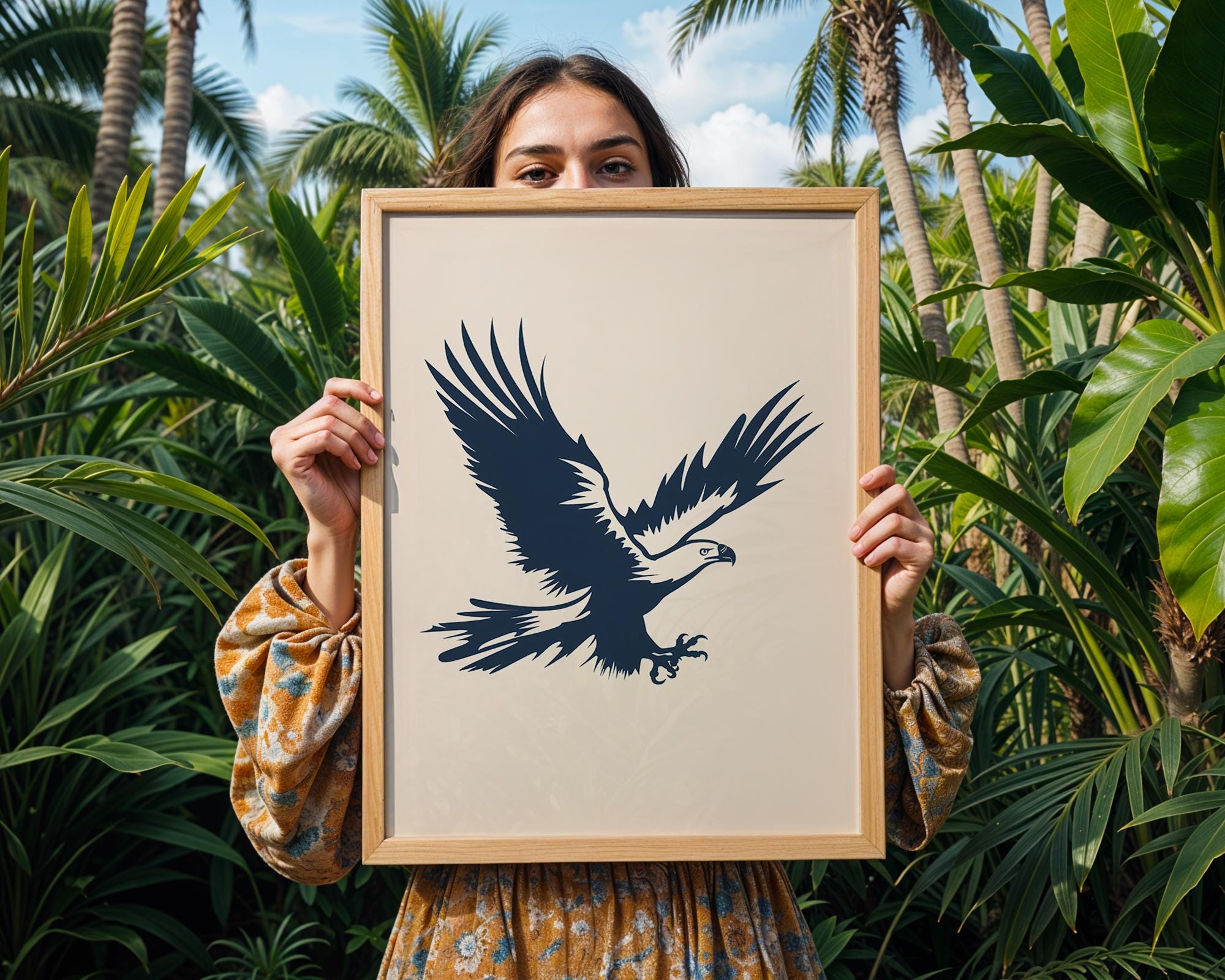 Majestic Eagle Print | Scandinavian Nature Art wall art print, modern home decor, unframed artwork by Nomad & Nest