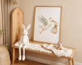 Playroom Ideas | Stork Nursery Wall Art | Flying Bird New Baby Arrival Print wall art print, modern home decor, unframed artwork by Nomad & Nest