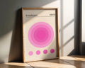 Bauhaus Poster Circle Art Print | Pink Geometric Shapes wall art print, modern home decor, unframed artwork by Nomad & Nest
