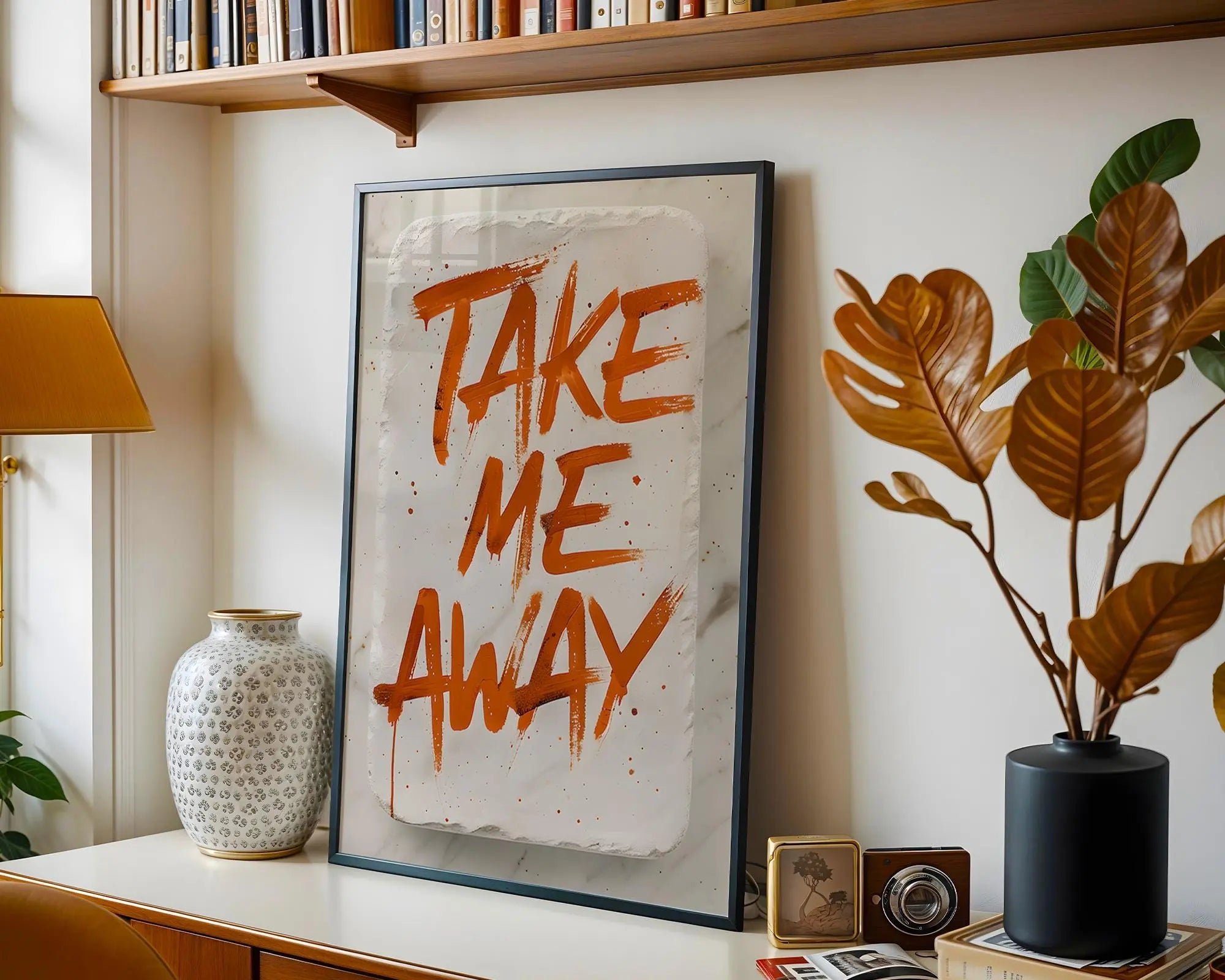 Positive Emotion | Take Me Away Wall Art | Hand Painted Typography Poster | Wanderlust Home Decor wall art print, modern home decor, unframed artwork by Nomad & Nest