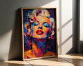Modern Pop Art | Marilyn Monroe  Print | Colorful Palette Knife Painting wall art print, modern home decor, unframed artwork by Nomad & Nest