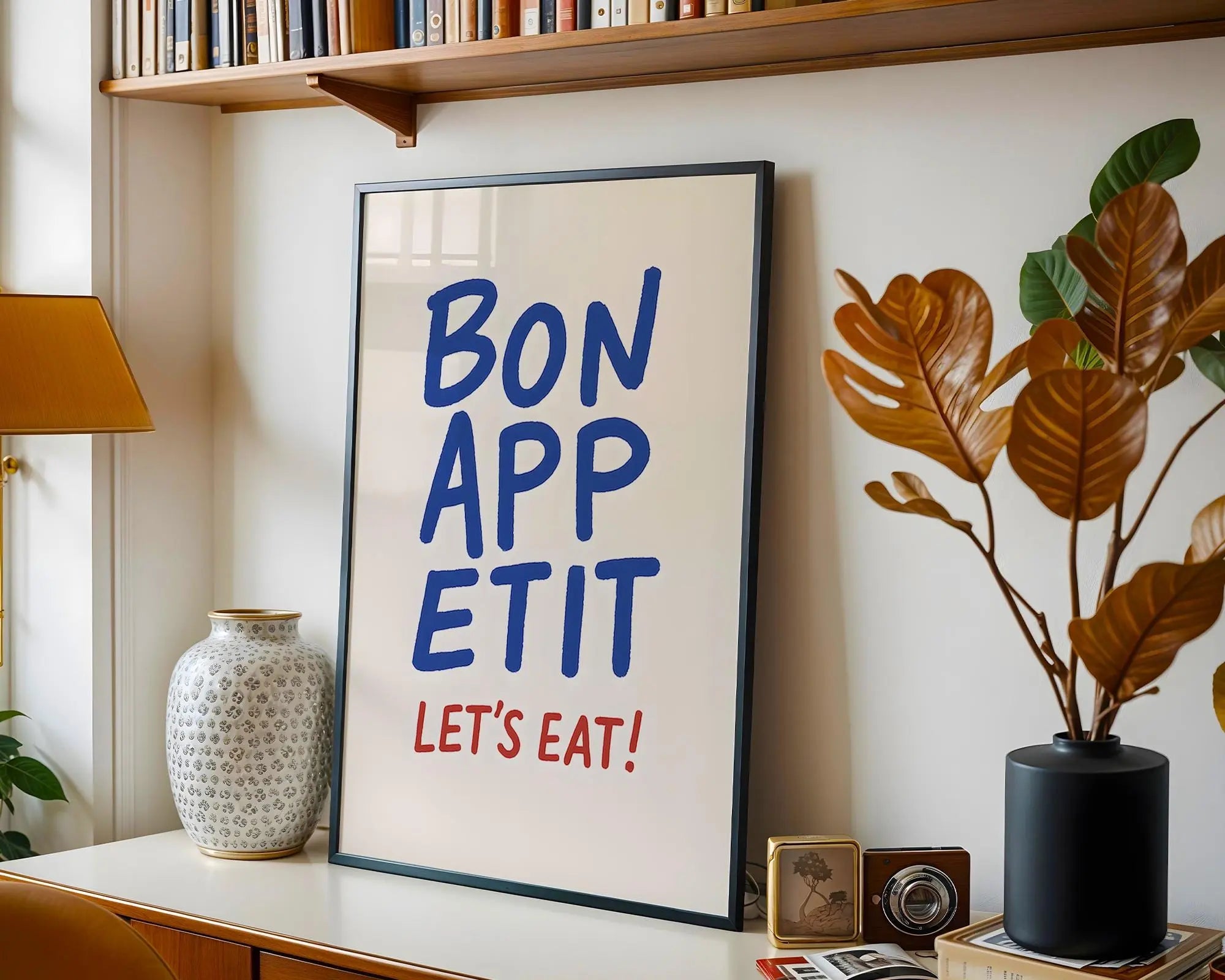 Positive Emotion | Bon Appetit Print | Playful French Kitchen Wall Art wall art print, modern home decor, unframed artwork by Nomad & Nest