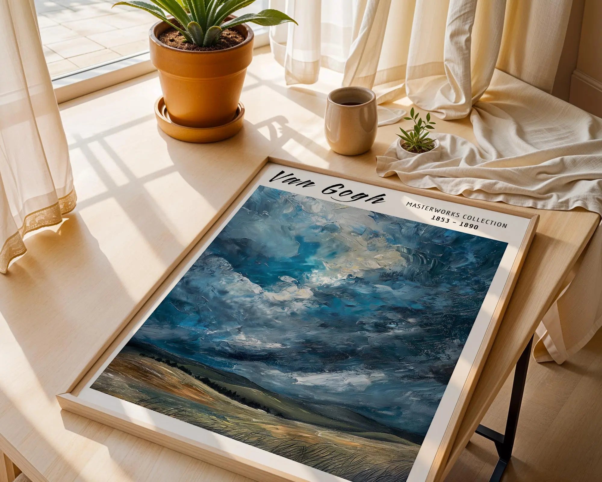Van Gogh Print | Stormy Sky Landscape  | Impressionist Wall Art wall art print, modern home decor, unframed artwork by Nomad & Nest