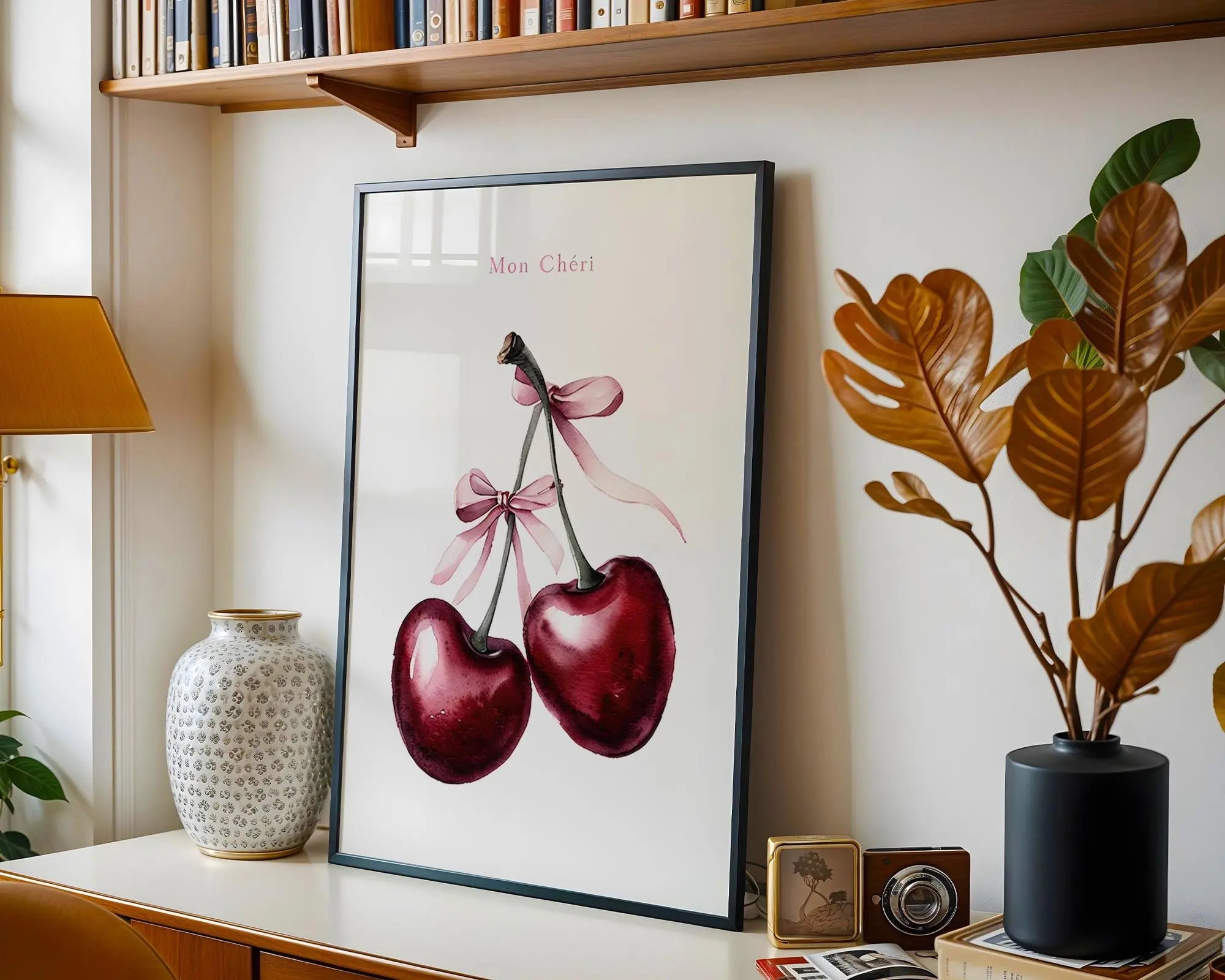 Positive Emotion | Cherry Kitchen Print – Romantic French Wall Art wall art print, modern home decor, unframed artwork by Nomad & Nest