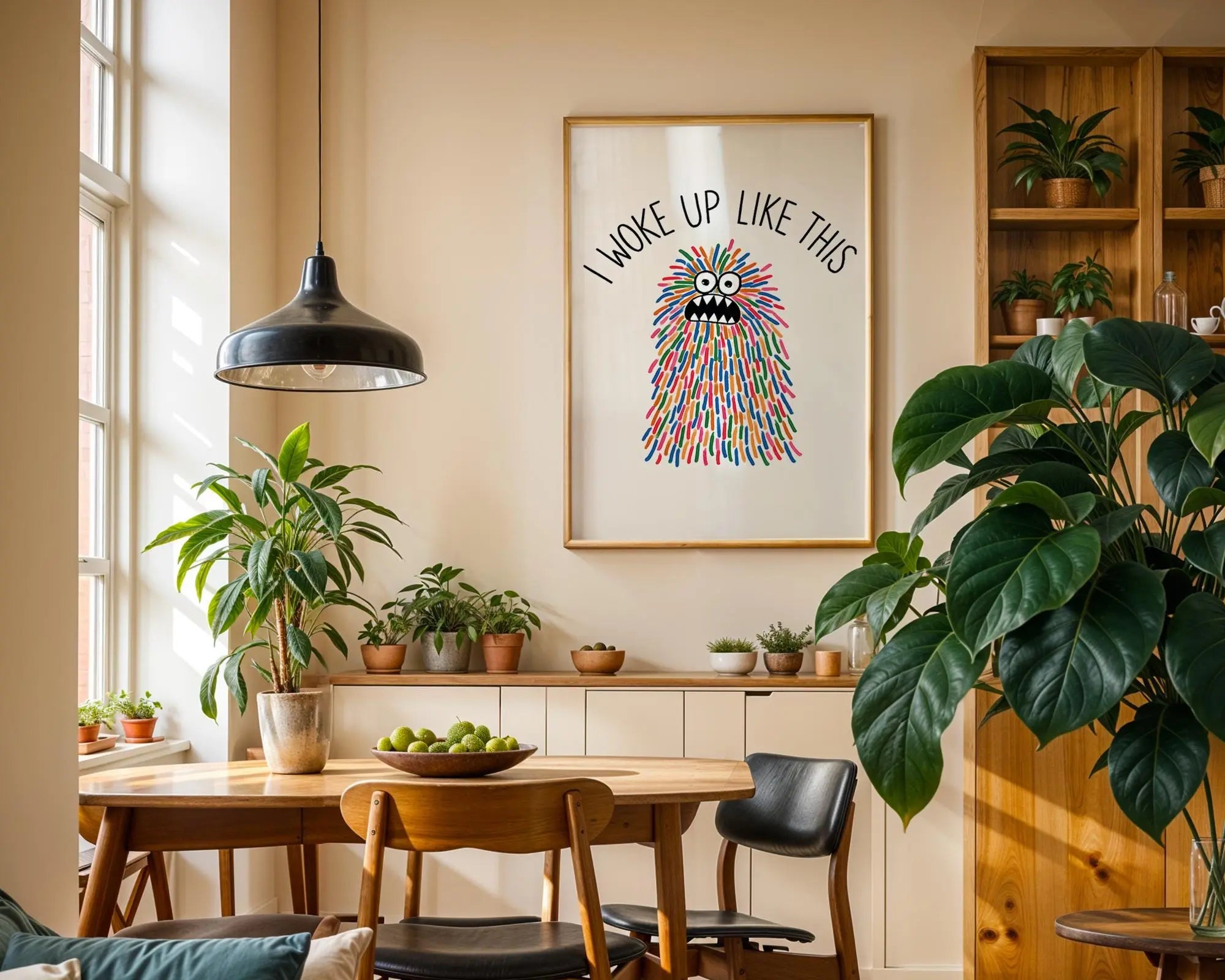 Positive Emotion | I Woke Up Like This Funny Monster Art Print | Colourful Whimsical Wall Art wall art print, modern home decor, unframed artwork by Nomad & Nest