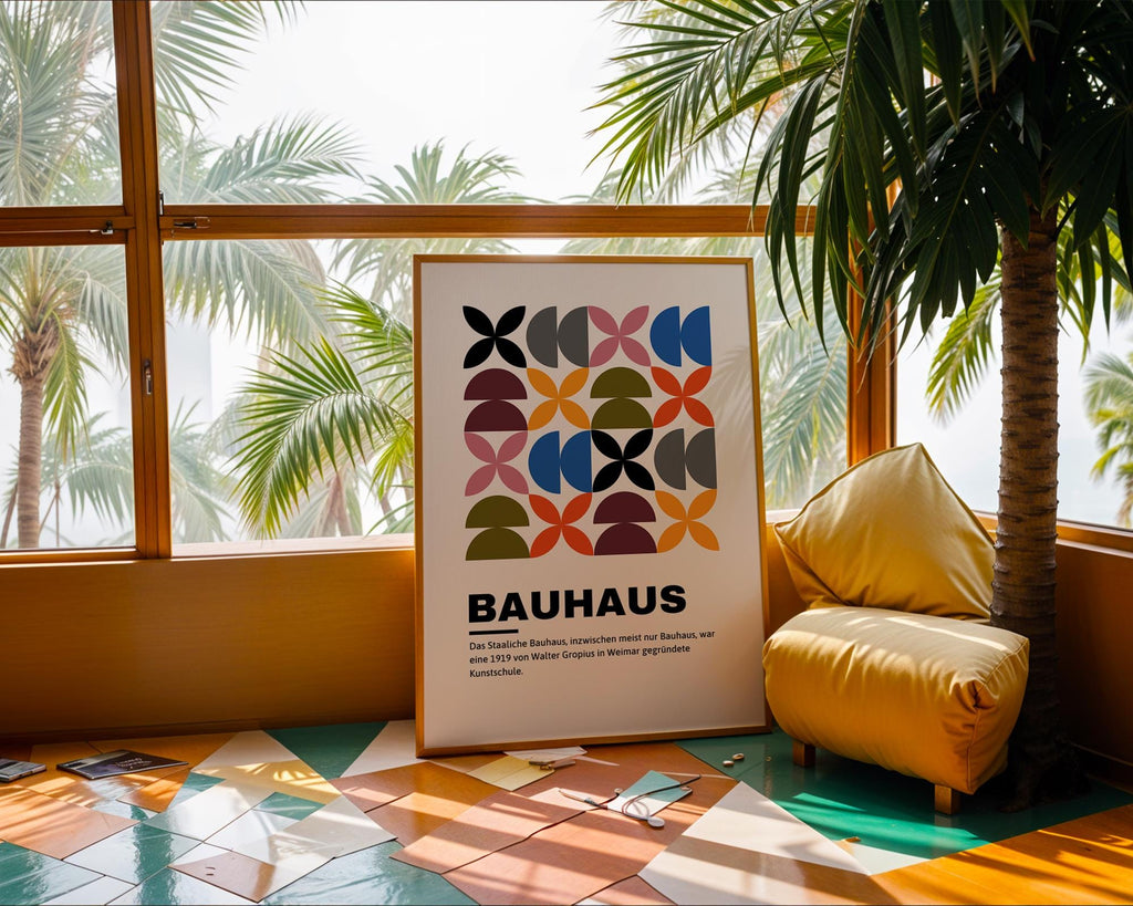 Bauhaus Poster Geometric Art Print | Mid Century Modern Wall Decor wall art print, modern home decor, unframed artwork by Nomad & Nest