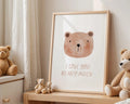 Playroom Ideas | I Love You Beary Much Nursery Print | Neutral Bear Wall Art wall art print, modern home decor, unframed artwork by Nomad & Nest