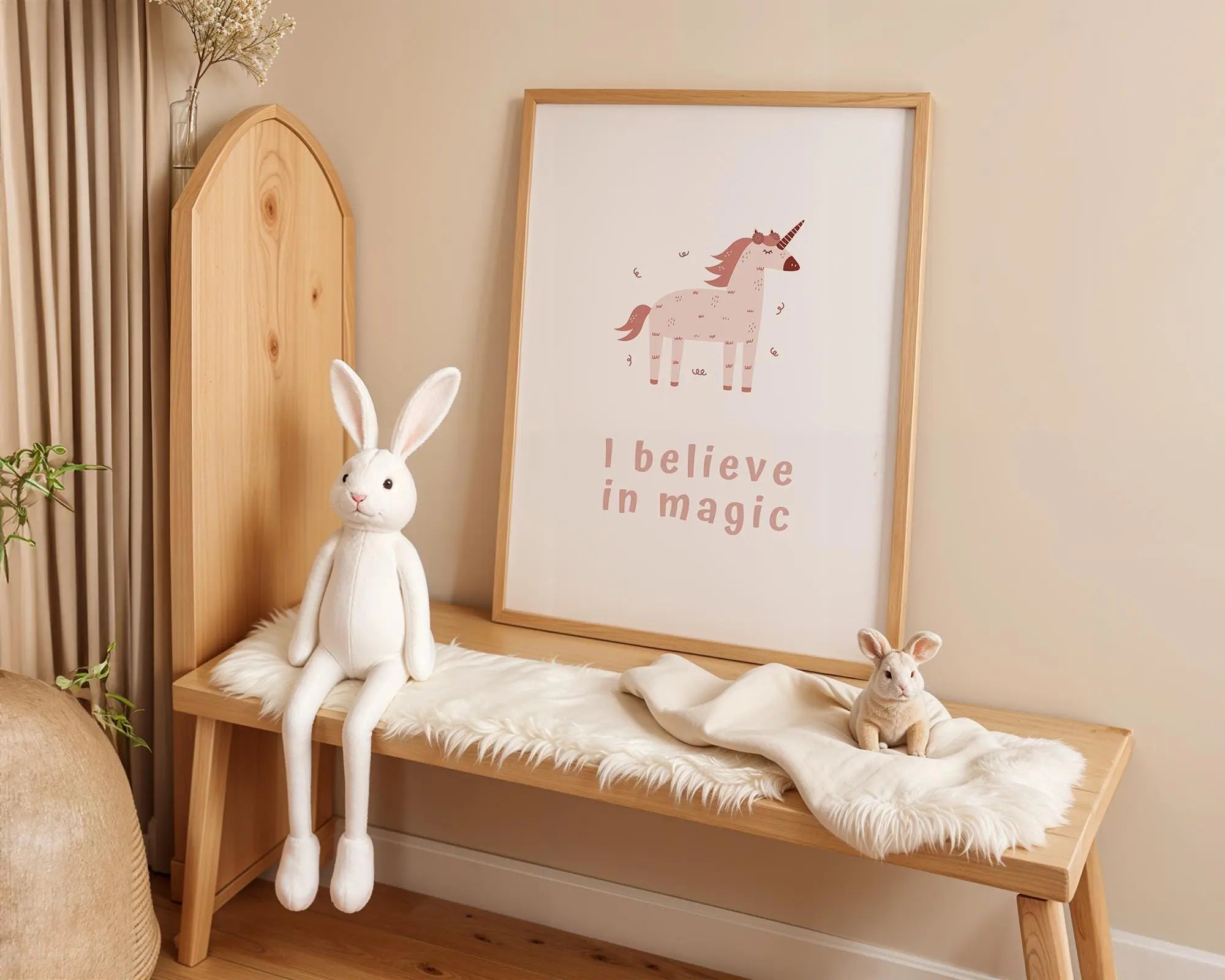 Playroom Ideas | Unicorn Nursery Wall Art | Magical Boho Animal Print wall art print, modern home decor, unframed artwork by Nomad & Nest