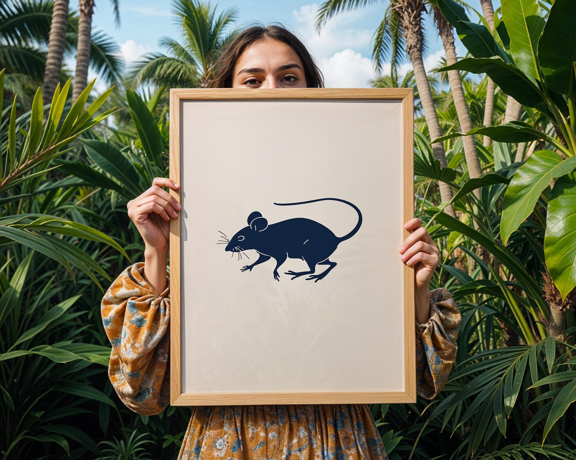 Mouse Wall Art Print | Modern Animal Decor for Nursery wall art print, modern home decor, unframed artwork by Nomad & Nest