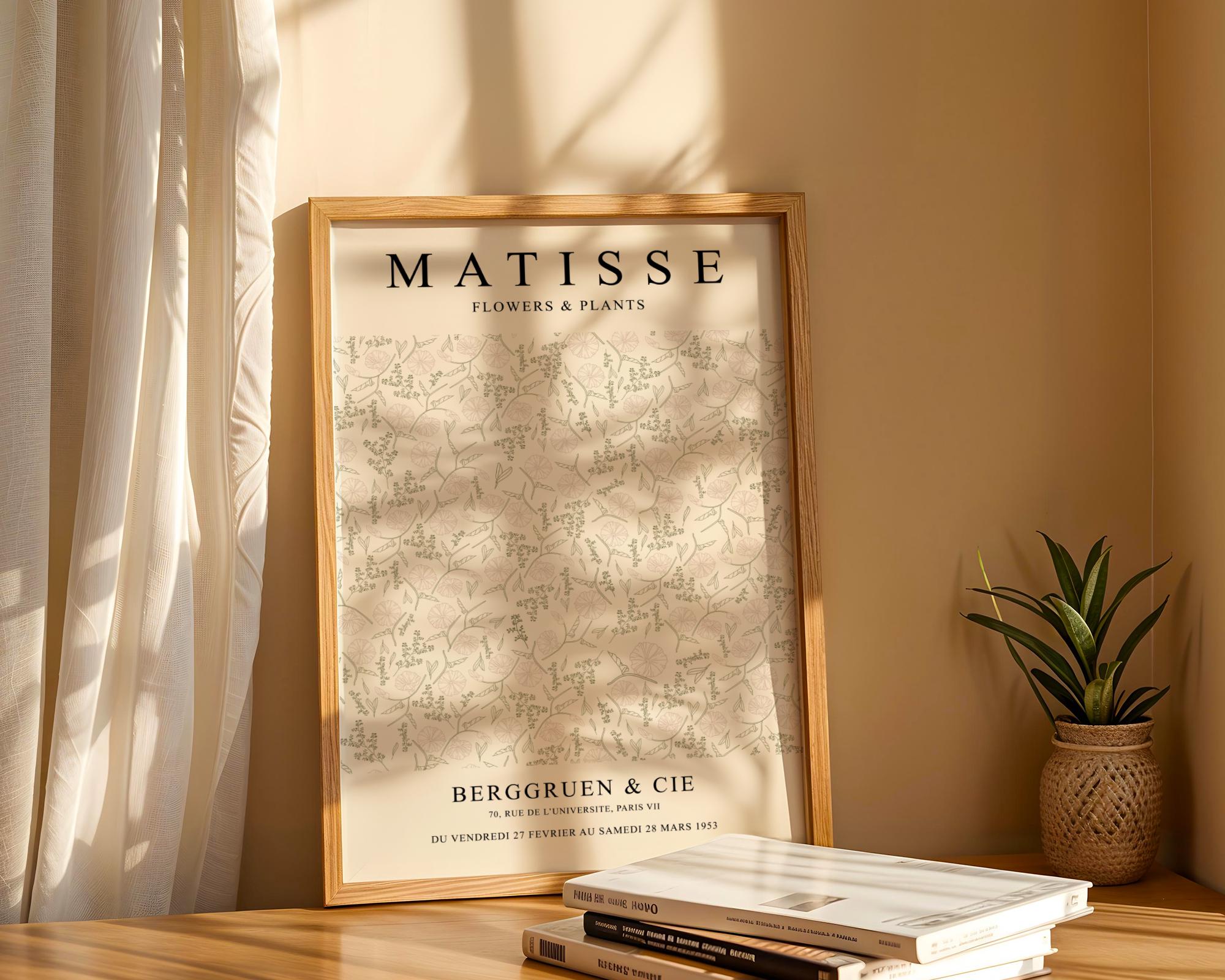 Henri Matisse Print | Botanical Art  | Vintage Flower Pattern wall art print, modern home decor, unframed artwork by Nomad & Nest