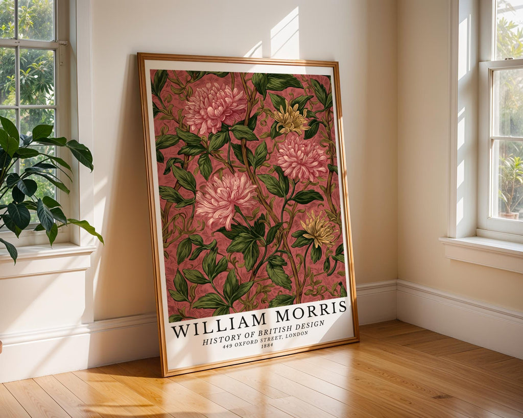 William Morris Print Floral  • Dusty Rose Botanical Home Art wall art print, modern home decor, unframed artwork by Nomad & Nest